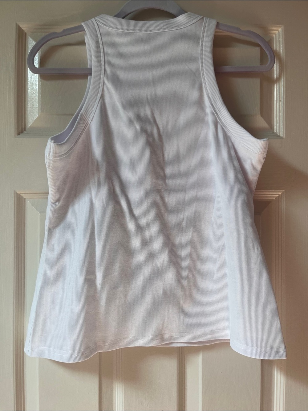 Classic White Ribbed Bra Tank - Picture 2 of 5